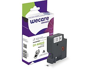 WECARE ARMOR páska kompatibilní s DYMO S0720680,Black/ White,9mm*7m - obrázek produktu