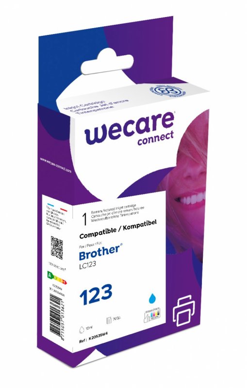 WECARE ARMOR ink kompatibilní s BROTHER LC-123C, modrá/ cyan - obrázek produktu