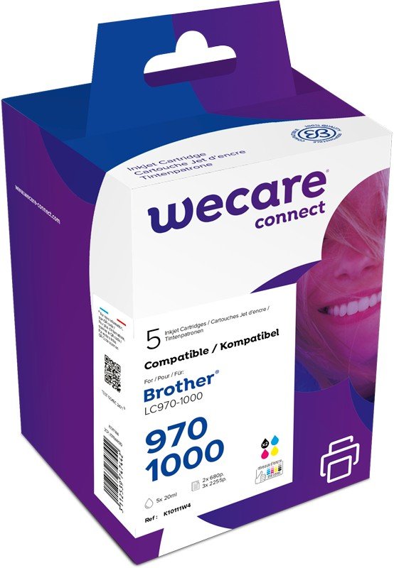 WECARE ARMOR ink kompatibilní s BROTHER LC-970/ 1000Y,2xčerná/ CMY - obrázek produktu