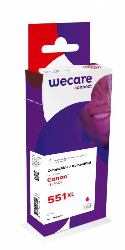 WECARE ARMOR ink kompatibilní s CANON CLi-551XLM,červená/ magenta - obrázek produktu