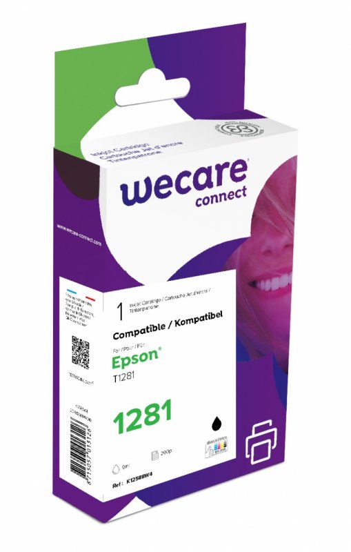 WECARE ARMOR ink kompatibilní s EPSON C13T12814012,černá/ black - obrázek produktu