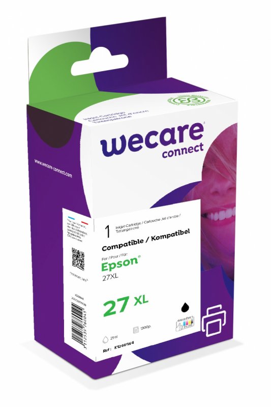 WECARE ARMOR ink kompatibilní s EPSON C13T27114012,černá/ black - obrázek produktu