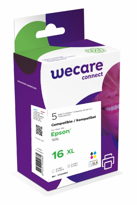 WECARE ARMOR ink sada kompatibilní s EPSON C13T16364012,2xčerná/ CMY - obrázek produktu