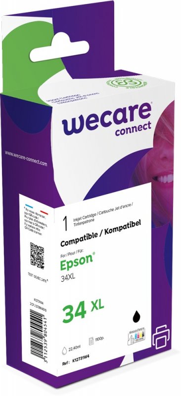 WECARE ARMOR ink kompatibilní s EPSON C13T34714010,černá/ black - obrázek produktu