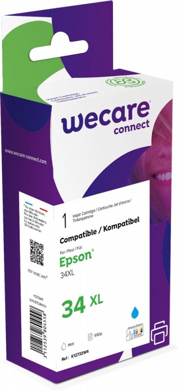 WECARE ARMOR ink kompatibilní s EPSON C13T34724010,modrá/ cyan - obrázek produktu