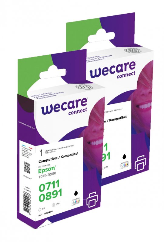 WECARE ARMOR sada ink kompatibilní s EPSON T071140 2x9ml,černá,T071140 - obrázek produktu