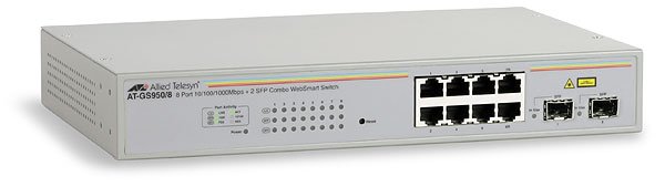 Allied Telesis 8xGB+2xSFP Smart switch AT-GS950/ 8 - obrázek produktu