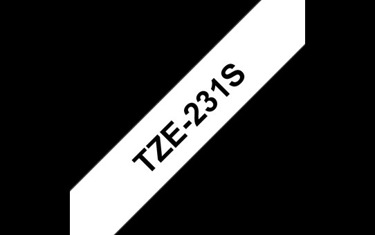 TZE-231S,  černá/ bílá, 12mm - obrázek produktu