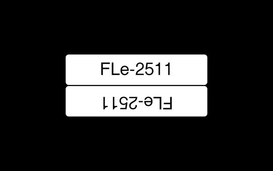 FLe-2511, předřezané štítky - černá na bílé, šířka 21 mm - obrázek č. 1