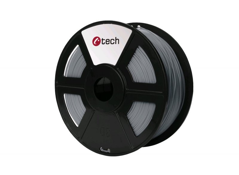 Tisková struna (filament) C-TECH, PLA, 1,75mm, 1kg, světle šedá - obrázek produktu