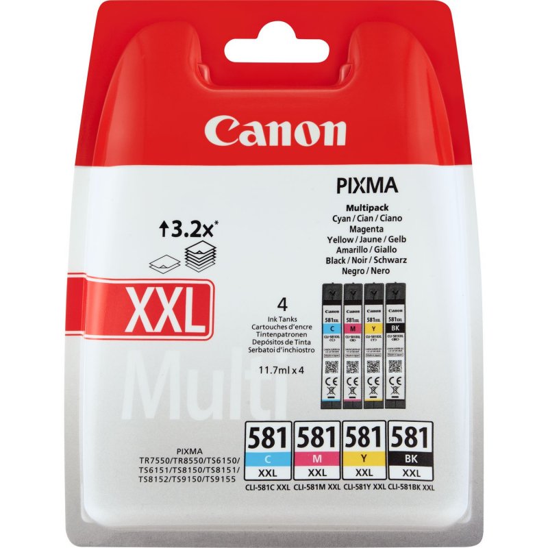 Canon INK CLI-581XXL C/ M/ Y/ BK nah:351206314 - obrázek produktu