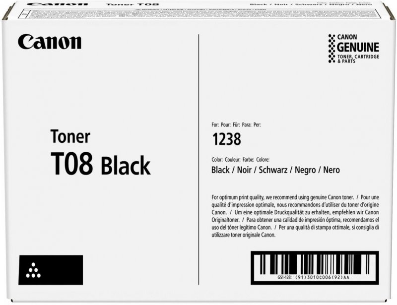 Canon T08 Black, 11 tis. stran - obrázek produktu