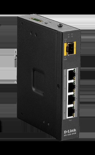 D-Link DIS-100G-5PSW Industrial Gigabit Unmanaged PoE Switch with SFP slot - obrázek produktu