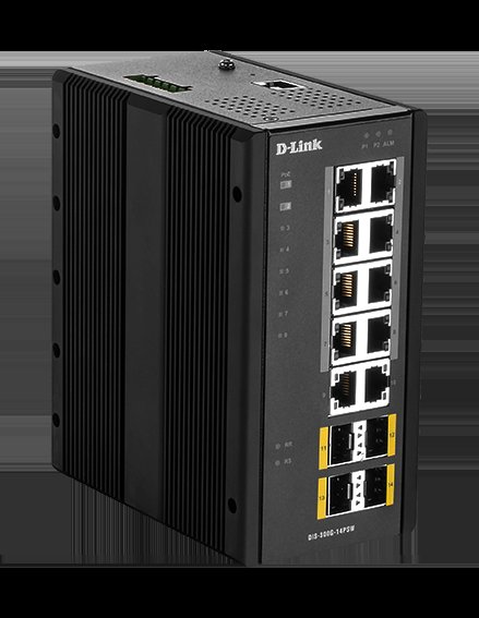D-Link DIS-300G-14PSW Industrial Gigabit Managed PoE Switch with SFP slots - obrázek produktu