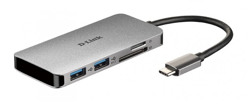 D-Link 6-in-1 USB-C Hub with HDMI/ Card Reader/ Power Delivery - obrázek produktu