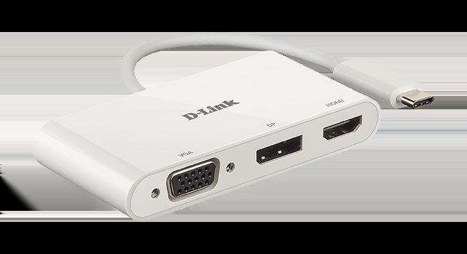 D-Link 3-in-1 USB-C to HDMI/ VGA/ DisplayPort Adapter - obrázek produktu