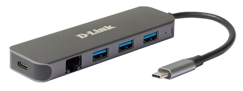 D-Link 5-in-1 USB-C Hub with Gigabit Ethernet/ Power Delivery - obrázek produktu
