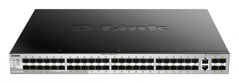 D-Link DGS-3130-54S L3 Stackable Managed switch, 48x SFP, 2x 10G RJ-45, 2x 10G SFP+ - obrázek produktu
