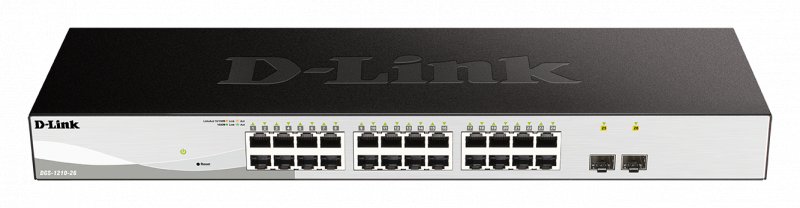 D-Link DGS-1210-26 L2/ L3 Smart+ switch, 24x GbE, 2x SFP, fanless - obrázek produktu