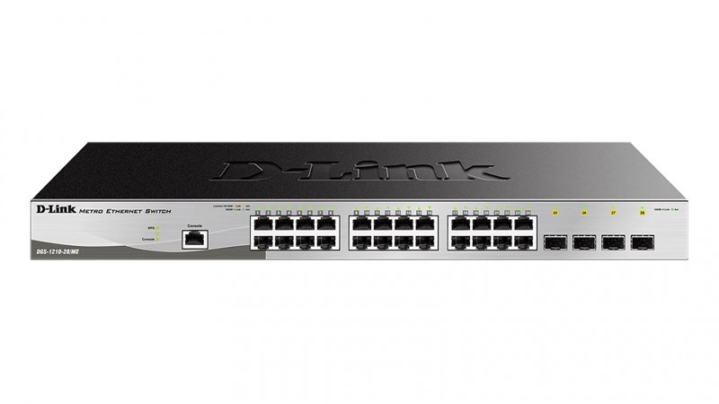 D-Link DGS-1210-28/ ME L2+ Gigabit Managed switch, 24x GbE, 4x SFP, Metro Ethernet - obrázek produktu