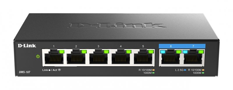 D-Link DMS-107/ E 7-Port Multi-Gigabit Unmanaged Switch - obrázek produktu