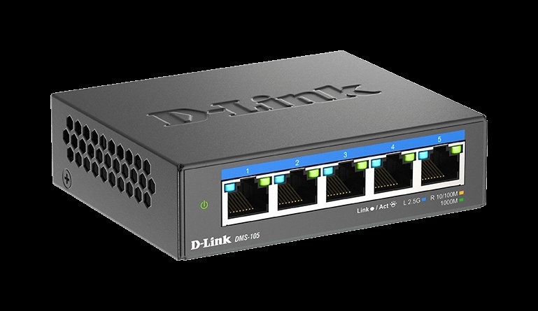D-Link DMS-105/ E 5-port 2.5G Multi-Gigabit QoS IGMP Snooping Switch - obrázek produktu