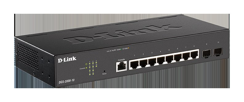 D-Link DGS-2000-10 Managed switch, 8x GbE, 2x SFP, fanless - obrázek č. 1
