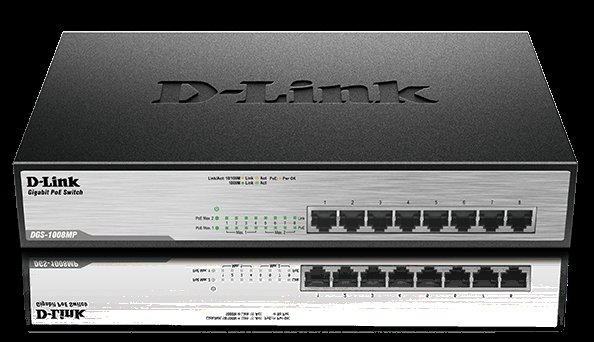 D-Link DGS-1008MP 8x 1000 Desktop Switch,8PoE port - obrázek č. 1