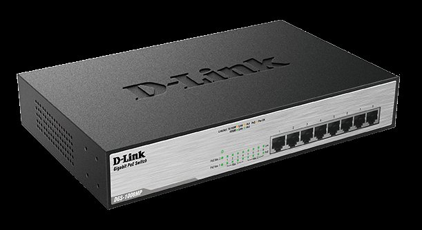 D-Link DGS-1008MP 8x 1000 Desktop Switch,8PoE port - obrázek produktu