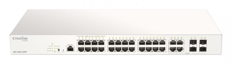 D-Link DBS-2000-28MP 28xGb PoE+ Nuclias Smart Managed Switch 4x1G Combo Ports,370W (With 1 Year Lic) - obrázek produktu