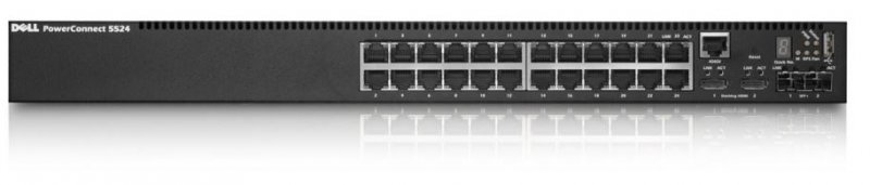 DELL PowerConnect 5524 L2 gigabit switch/ 24x10/ 100/ 1000 Baset-T+2xSFP+10 Gbps/ 2xHDMI 10 Gbps/ 3YNBD - obrázek produktu