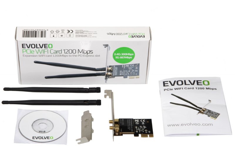 EVOLVEO PCIe WIFI Card 1200 Mbps, rozšiřující karta - obrázek č. 4