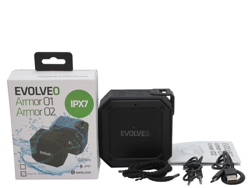 EVOLVEO Armor O1, 12W, IPX7, outdoorový Bluetooth reproduktor, černý - obrázek č. 5