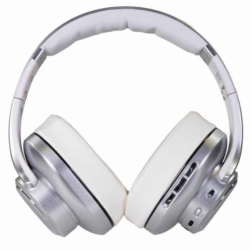 EVOLVEO SupremeSound 8EQ, Bluetooth sluchátka s reproduktorem a ekvalizérem 2v1, stříbrné - obrázek produktu