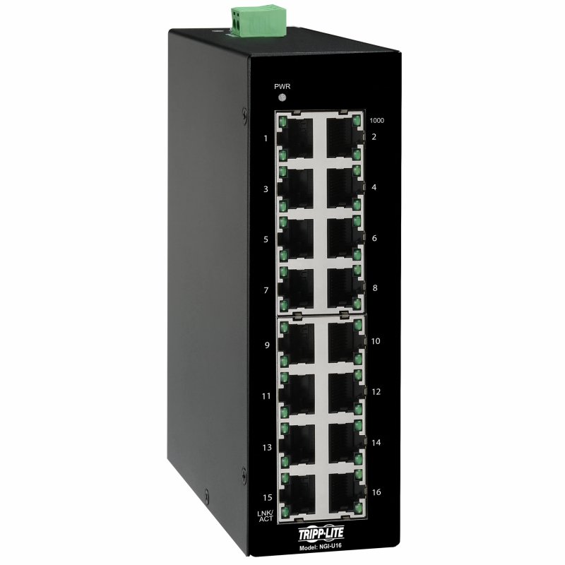 Tripplite Přepínač 16x zdroj Unmanaged Ethernet Switch, 10/ 100/ 1000Mb/ s, montáž DIN - obrázek produktu