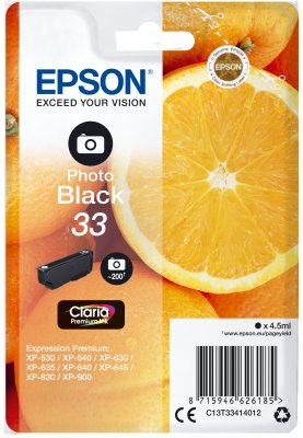 Epson Singlepack Photo Black 33 Claria Premium Ink - obrázek produktu