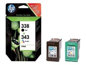 HP no. 338+343 - černá + barevná, SD449EE - obrázek produktu