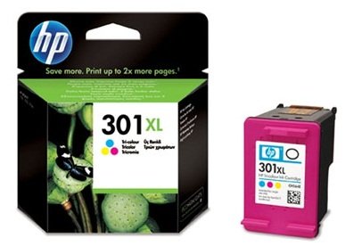 HP 301XL tříbarevná inkoustová kazeta, CH564EE - obrázek produktu