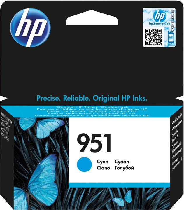 HP 951 azurová inkoustová kazeta, CN050AE - obrázek produktu