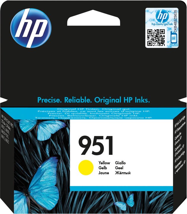 HP 951 žlutá inkoustová kazeta, CN052AE - obrázek produktu