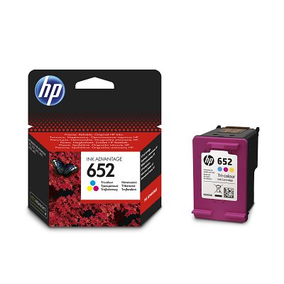 HP 652 3barevná inkoustová kazeta, F6V24AE - obrázek produktu