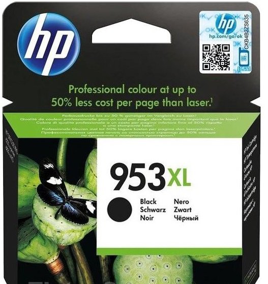 HP 953XL černá inkoustová kazeta, L0S70AE - obrázek produktu