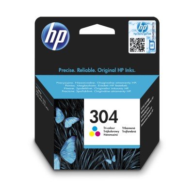 HP 304 Tri-color Original Ink Cartridge, N9K05AE - obrázek produktu