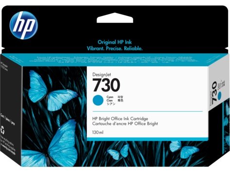 HP 730 130-ml Cyan Ink Cartridge - obrázek produktu