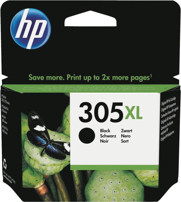 HP 305XL černa inkoustová  kazeta, 3YM62AE - obrázek produktu