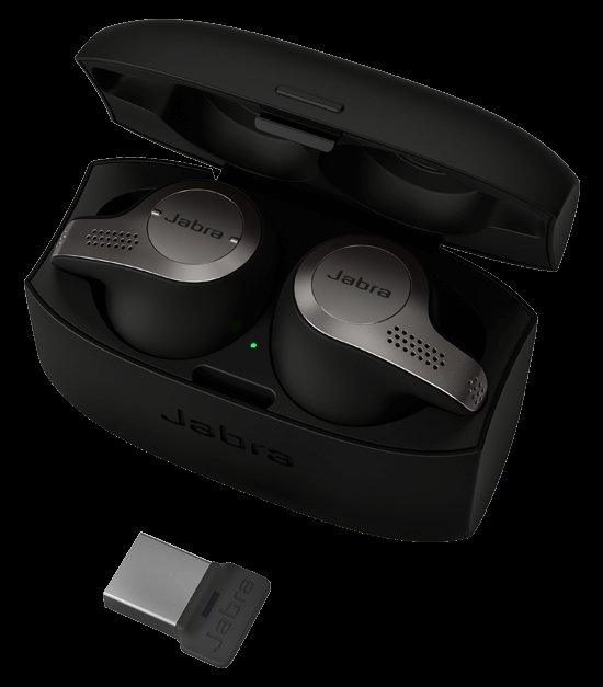 Jabra Evolve 65t, Titanium Black, MS (USB dongle) - obrázek produktu