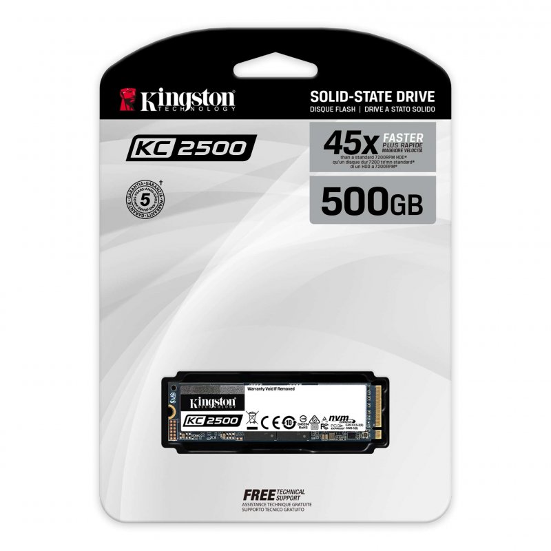 500GB SSD KC2500 Kingston M.2 2280 NVMe - obrázek č. 1