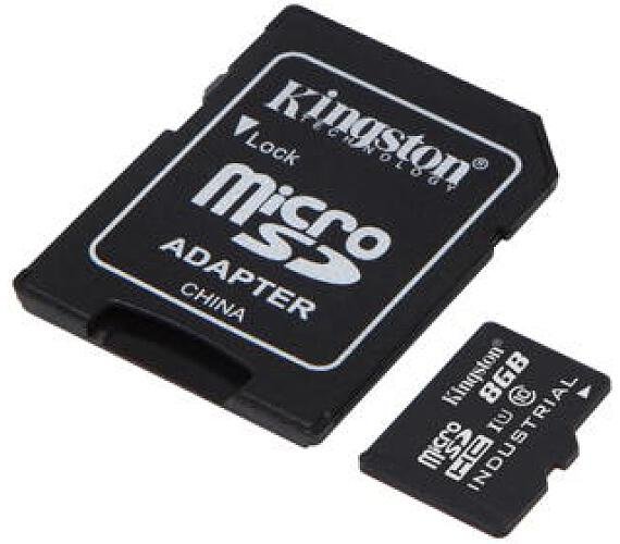 Kingston Industrial/ micro SDHC/ 8GB/ 100MBps/ UHS-I U3 /  Class 10/ + Adaptér - obrázek produktu