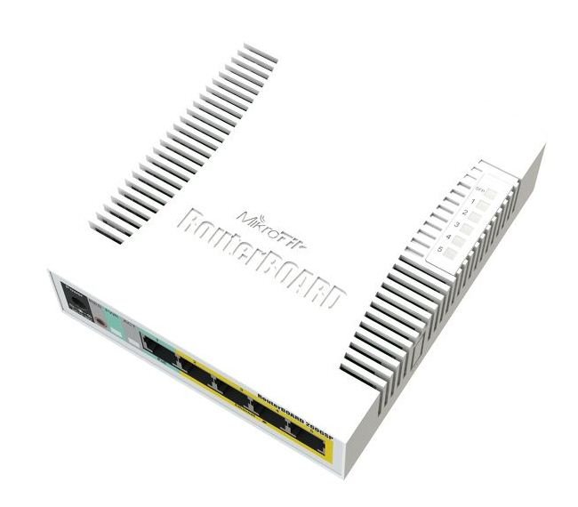 Mikrotik Cloud Smart Switch CSS106-1G-4P-1S (RB260GSP), 5x 1G, 1x SFP, PoE switch - obrázek produktu
