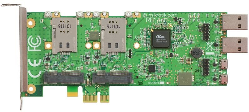 Mikrotik RB14eU 4 slot miniPCI-e to PCI-e adapter - obrázek produktu